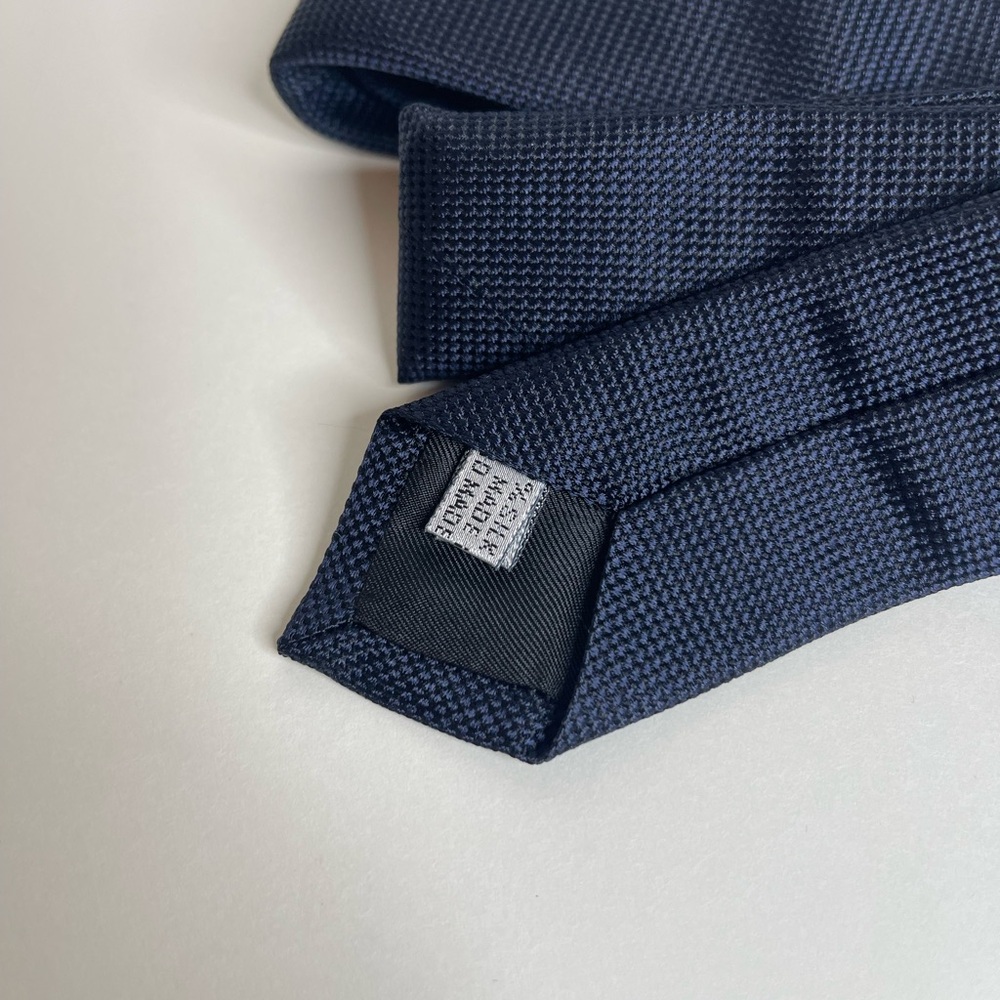 Dior Navy Blue  Narrow Skinny Necktie - Picture 4 of 6